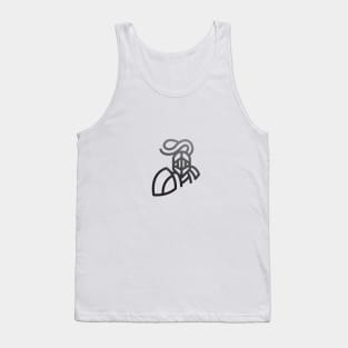 simple monoline knight Tank Top